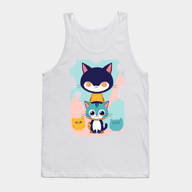 Cute cats Tank Top by JinggaJR